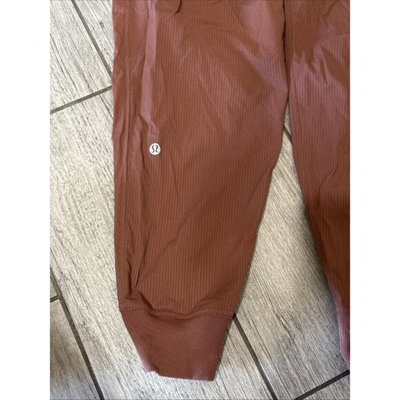 Lululemon Dance Studio Jogger Full Length Mid Rises Rust Brown Lined Size M 8 - Picture 4 of 7